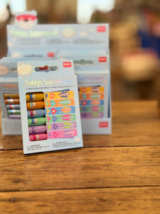Set de 6 Mini Surligneurs • Teddy's Superpower • Legami
