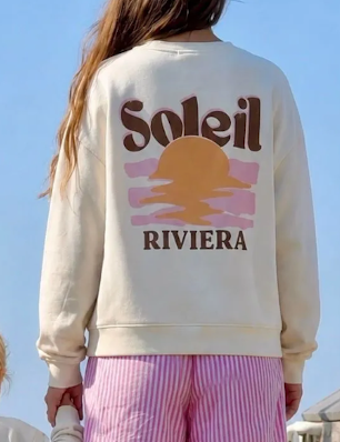 Sweat Soleil Riviera • Blanc