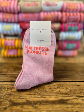 Chaussettes Maitresse Iconique ✨ Rose