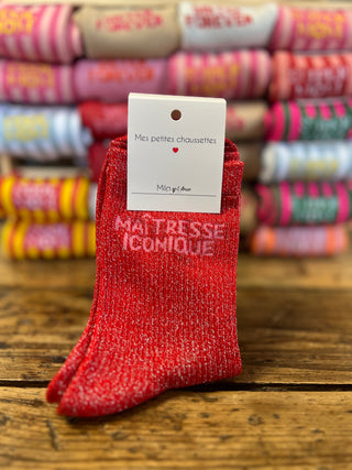 Chaussettes Maitresse Iconique ✨ Rouge