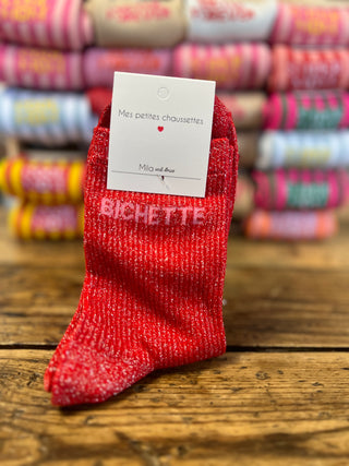 Chaussettes Bichette ⭐️  Rouge et Rose