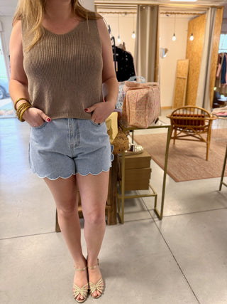 Short Fleur • Denim Clair