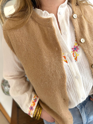 Gilet s/ manche Valentine • Camel