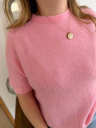 Pull manches courtes Louise • Rose Bébé