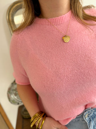 Pull manches courtes Louise • Rose Bébé