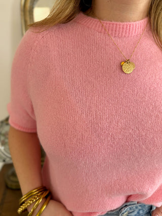 Pull manches courtes Louise • Rose Bébé