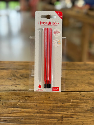 Set de 3 Recharges pour Stylo à Encre Gel Effaçable • Encre Rouge  • Erasable Pen • Legami (Copie) (Copie) (Copie) (Copie)