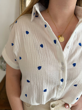 Bluse Léonie • Blau