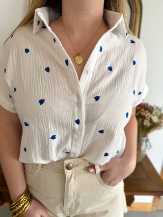 Bluse Léonie • Blau