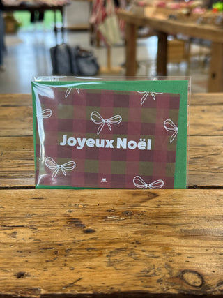 Mini carte Joyeux Noël noeuds (avec enveloppe)