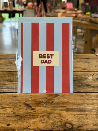 Carte Best Dad rayures