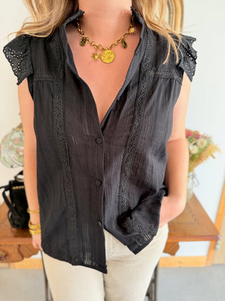 Top Maïa • Schwarz