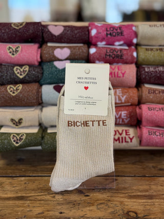 Chaussettes Bichette • Beige