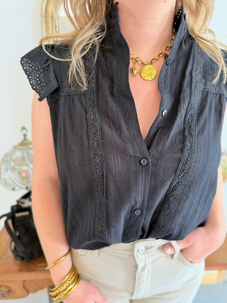 Top Maïa • Schwarz