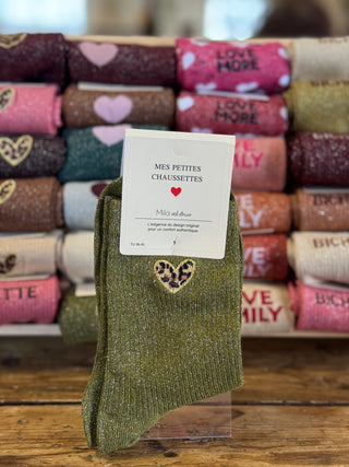 Chaussettes ❤️ Léopard • Vert