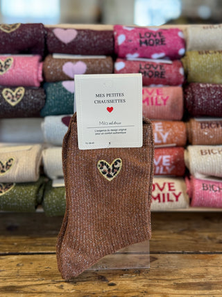 Chaussettes ❤️ Léopard • Marron