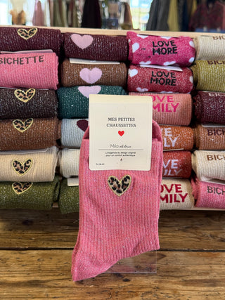 Chaussettes ❤️ Léopard • ROSE