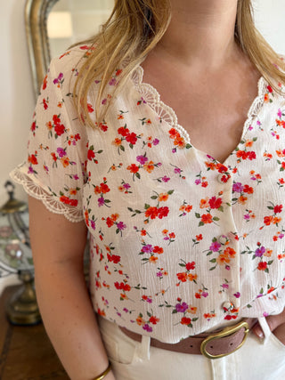 Marcel Top • Flower Print