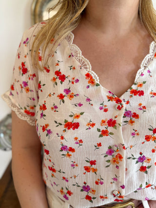 Marcel Top • Flower Print