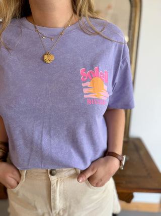 T-Shirt Soleil Riviera • Lilas