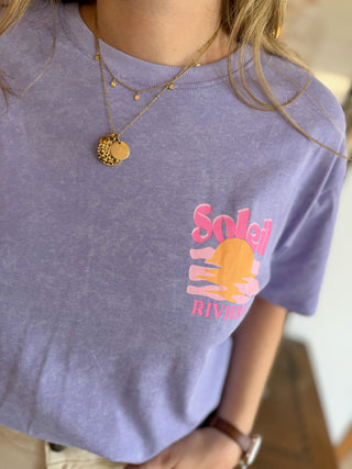 T-Shirt Soleil Riviera • Lilas