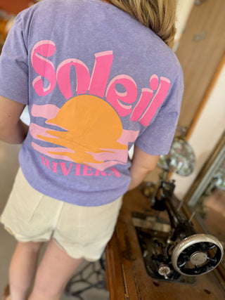 T-Shirt Soleil Riviera • Lilas