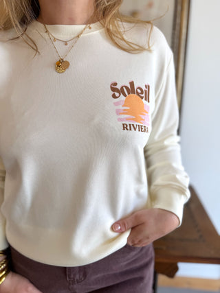 Sweat Soleil Riviera • Blanc