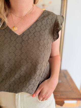 Top Domitille • Kaki