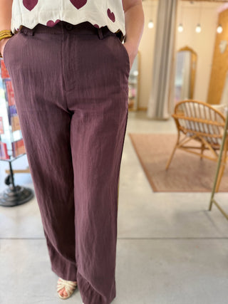 Pantalon Gabrielle • Prune