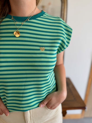 T-Shirt Brune • Vert