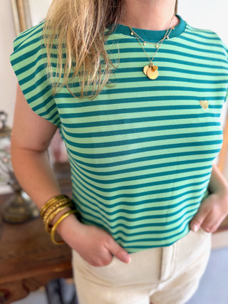 T-Shirt Brune • Vert