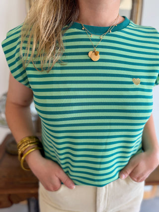 T-Shirt Brune • Vert