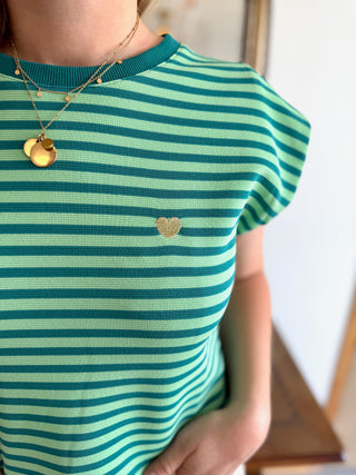 T-Shirt Brune • Vert