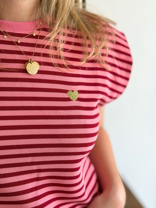 T-Shirt Brune • Rose