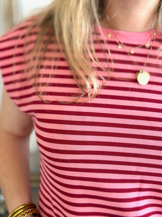 T-Shirt Brune • Rose