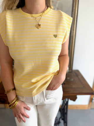 T-Shirt Brune • Jaune