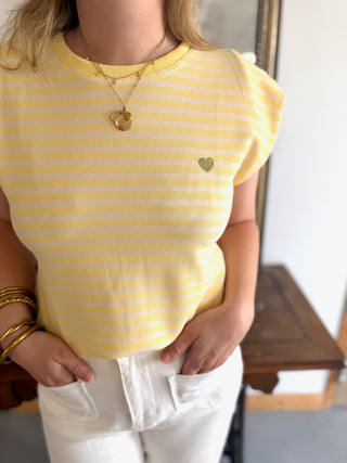 T-Shirt Brune • Jaune