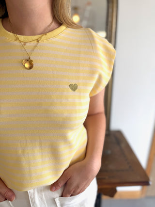 T-Shirt Brune • Jaune