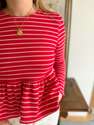 Top Eugénie • Rouge & Rose