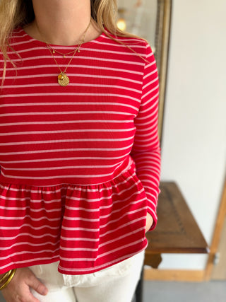 Top Eugénie • Rouge & Rose