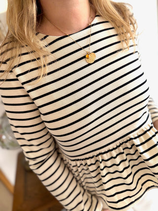 Top Eugénie • Beige & Noir