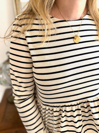 Top Eugénie • Beige & Noir