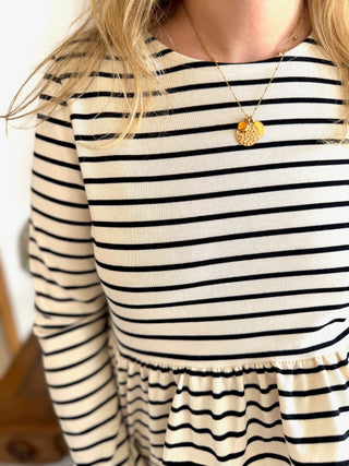 Top Eugénie • Beige & Noir
