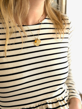 Top Eugénie • Beige & Noir