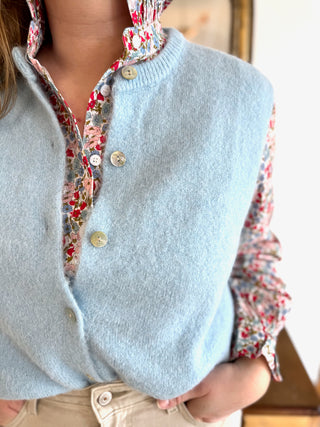 Gilet s/ manche Valentine • Bleu Clair