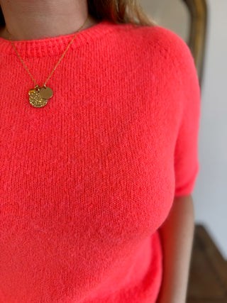 Pull manches courtes Louise • Corail