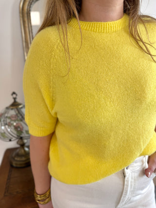 Pull manches courtes Louise • Jaune