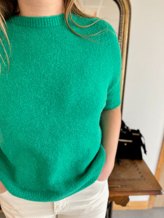 Pull manches courtes Louise • Vert