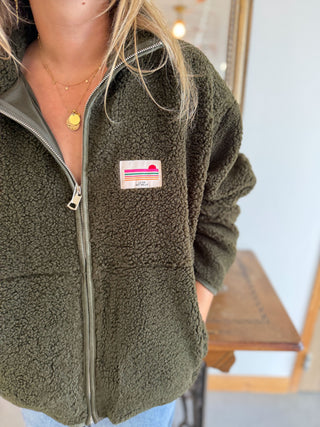 Veste Sherpa Justine • Kaki