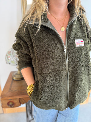 Veste Sherpa Justine • Kaki